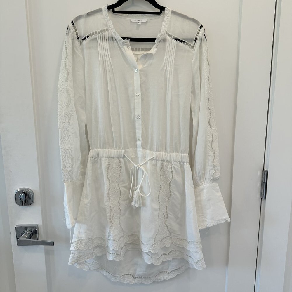 Patrizia Pepe white long sleeve dress